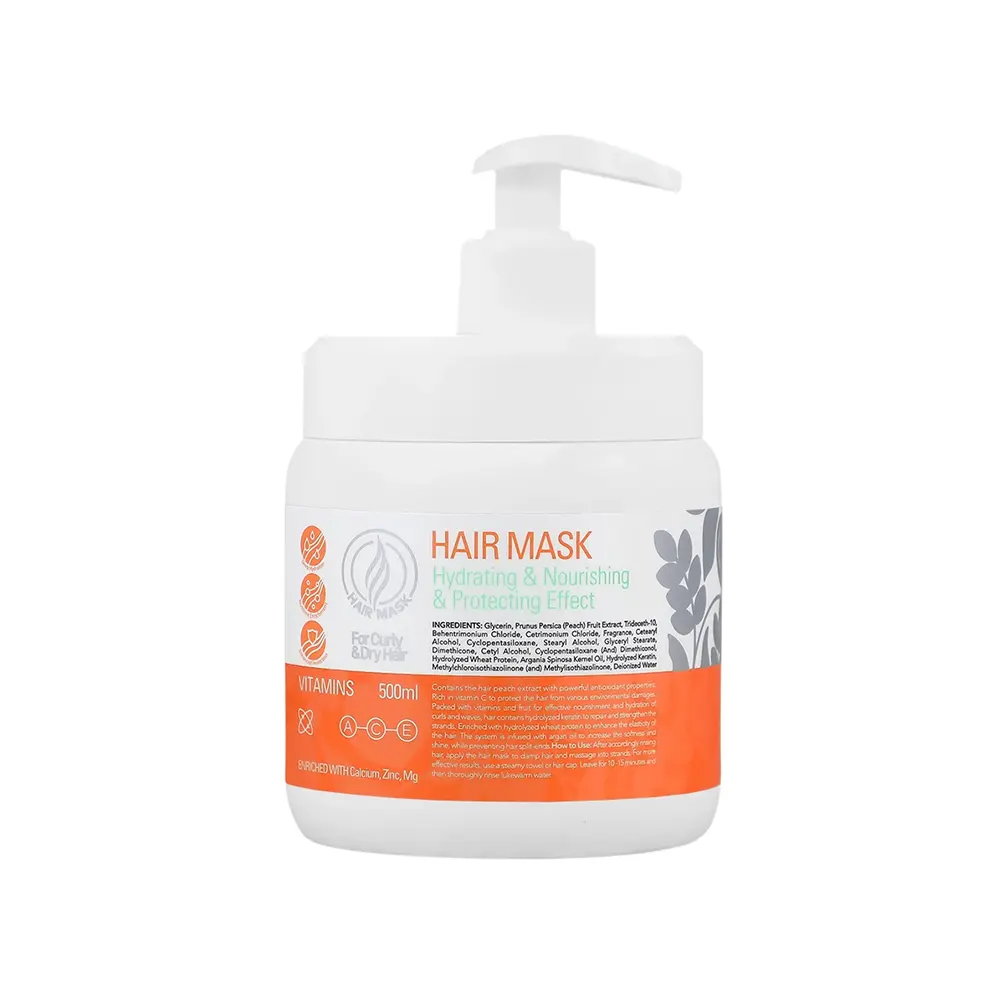 Biol Peach And Wheat 500ml For Curly and Dry Hair Strengthening Hair Mask