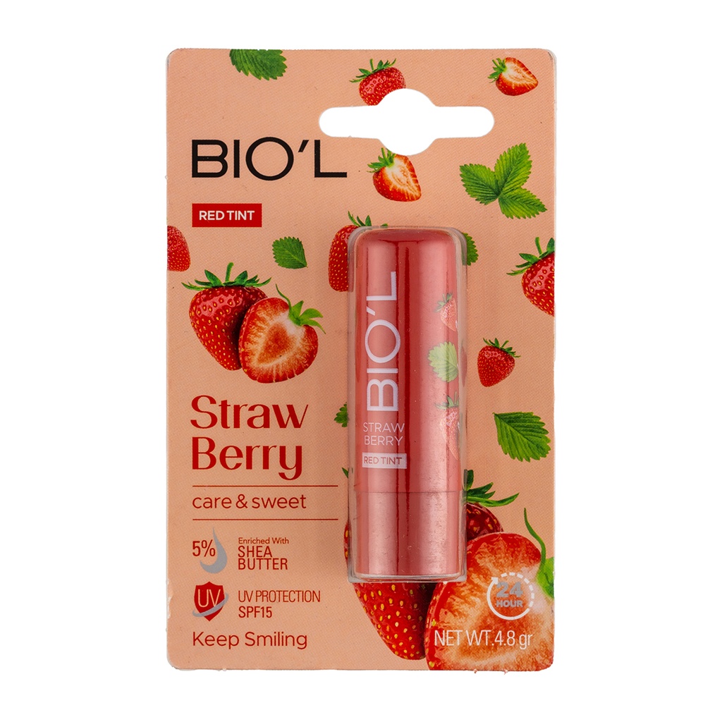 Biol Strawberry SPF15 Moisturizing Lip Balm