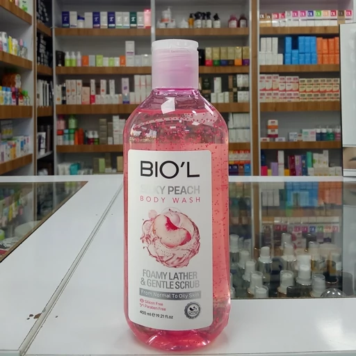 Biol Silky Peach 400ml For Oily Skin Body Wash