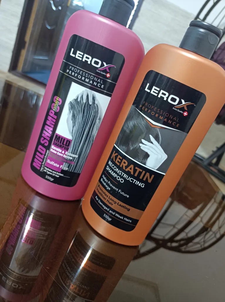 Lerox Keratin O Sulfate-free 550g 2pcs Pack Hair Shampoo