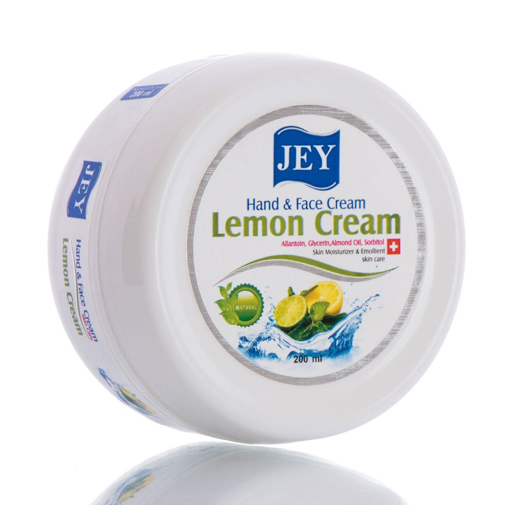 Jey Lemon 200ml For All Skin Types Hand and Face Moisturizing Cream