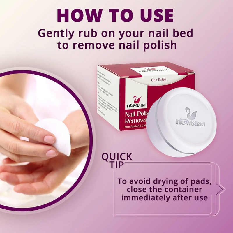 Newsaad 101 40pcs Pack Nail Polish Remover Pads