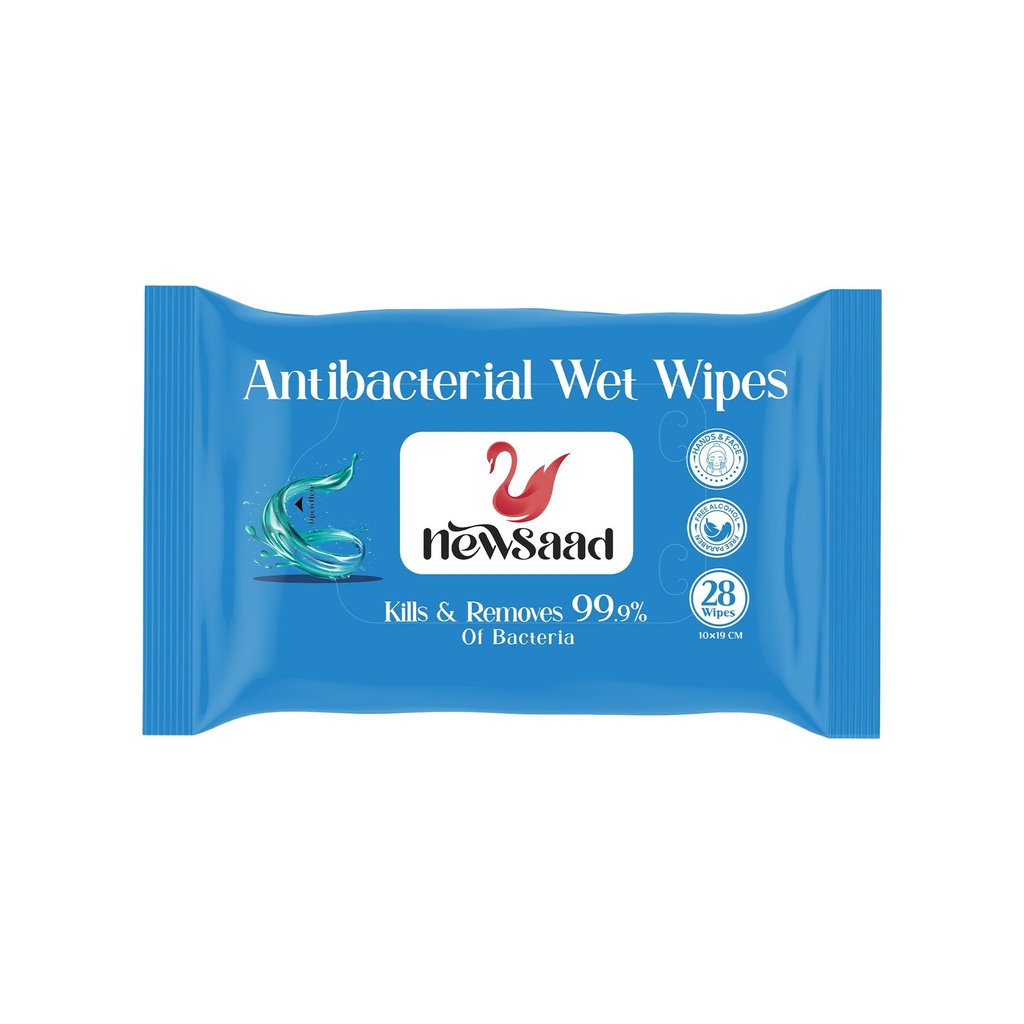 Newsaad AntiBacterial-W2 28pcs Pack Wet Wipes
