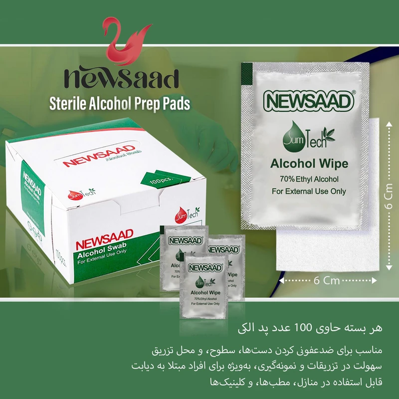 Newsaad Code 02 3pcs Pack Alcohol Pad