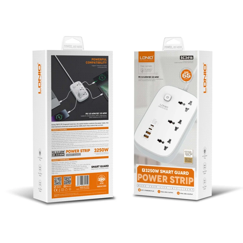 LDNIO SC3416 65W Power Strip