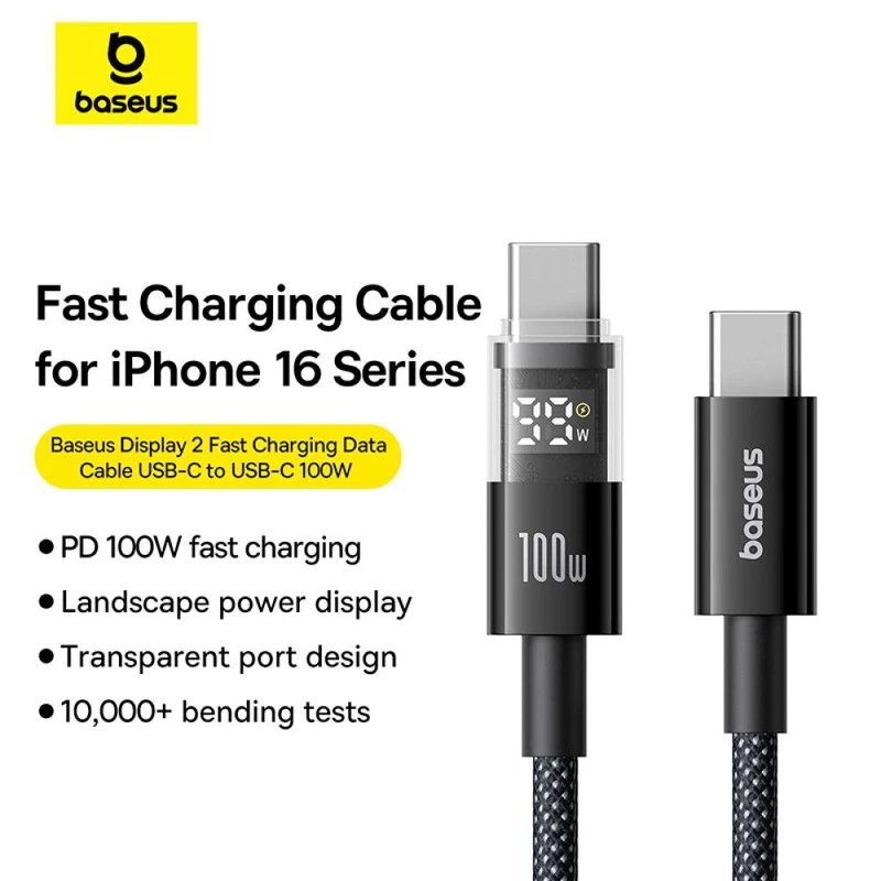 Baseus Display 2 Fast Charging 2m USB-C Cable P10382702121-00