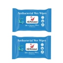 بسته دو عددی دستمال مرطوب Newsaad مدل AntiBacterial-W2 