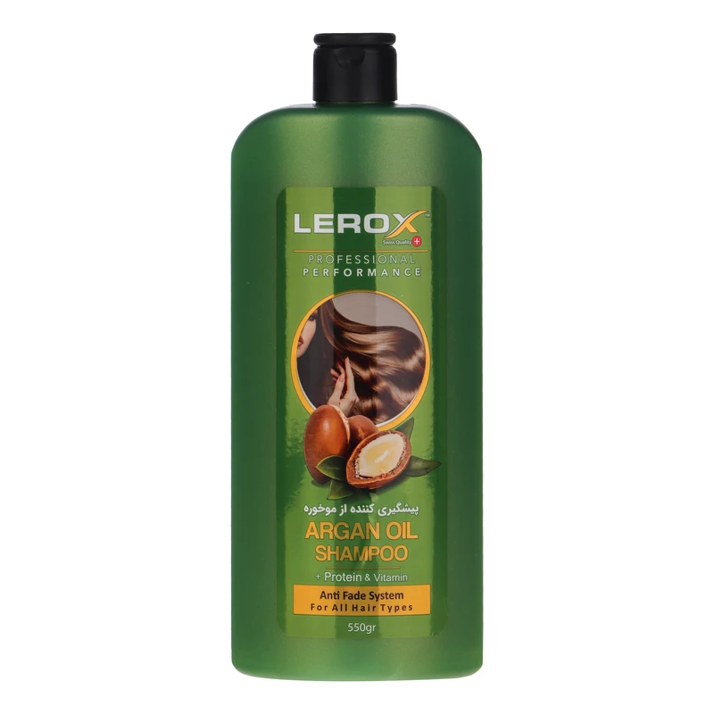 شامپو پیشگیری موخوره مو Lerox مدل Argan Oil حجم 550g 