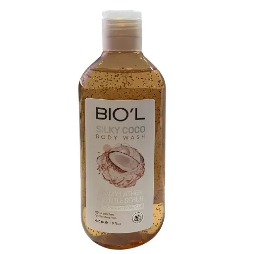 شامپو بدن بیول مدل Silky Coco حجم400ml مناسب پوست های چرب