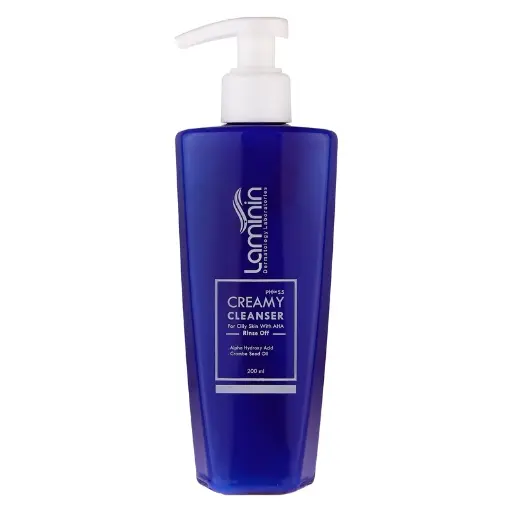  شستشو صورت کرمی Laminin مدل AHA حجم 200ml مناسب پوست چرب 