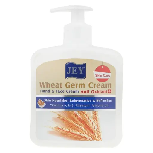 کرم نرم کننده دست و صورت Jey مدل Wheat germ حجم 450ml مناسب انواع پوست 
